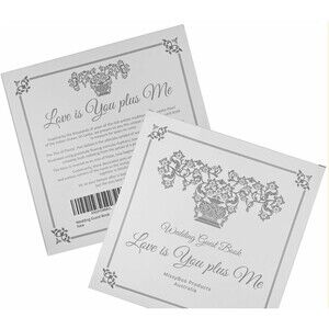 Love Is You Plus Me Wedding Guest Book: Elegant White Wedding Reception Sign New
